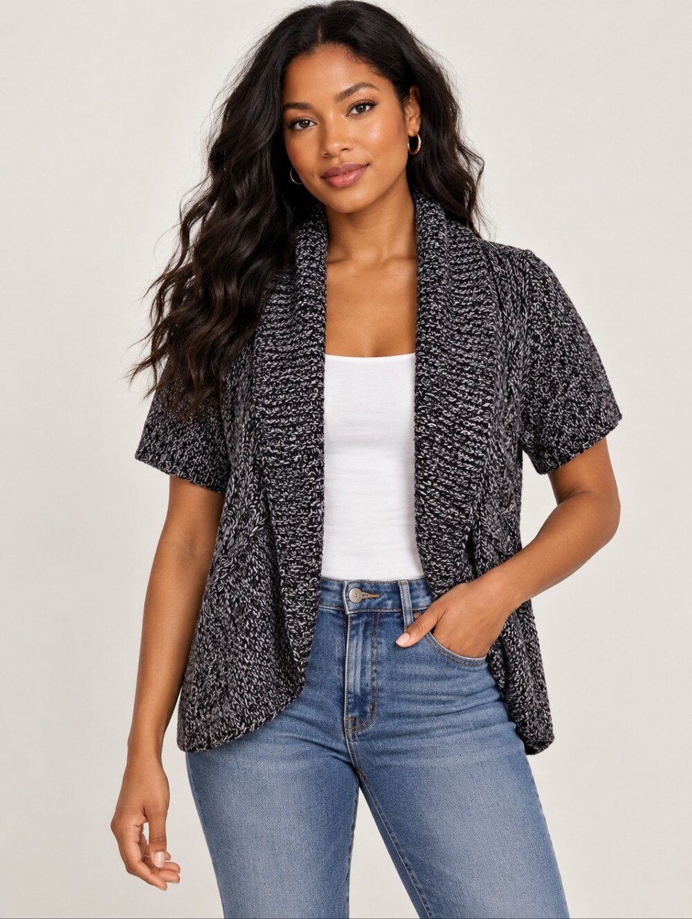 ❤️ EXPRESS SHORT SLEEVE SWEATER CARDIGAN, SMALL